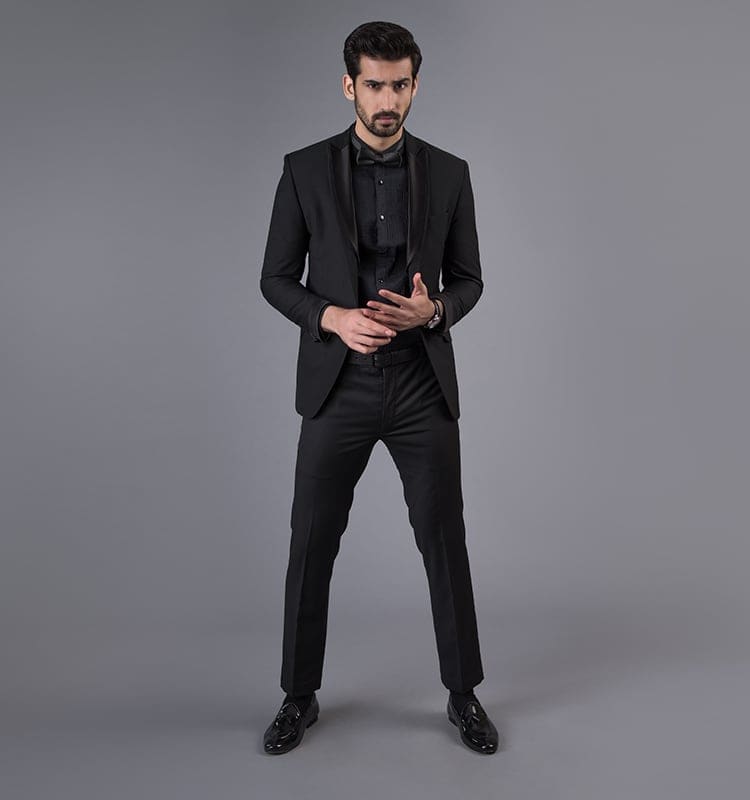 black tux cotton dress shirt The Black Tux Cotton Dress Shirt-Classic In Black